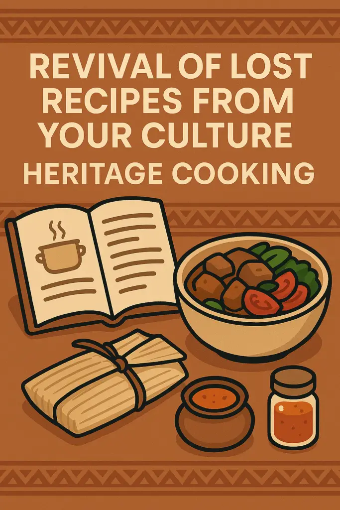 Revival of Lost Recipes from Your Culture: Heritage Cooking